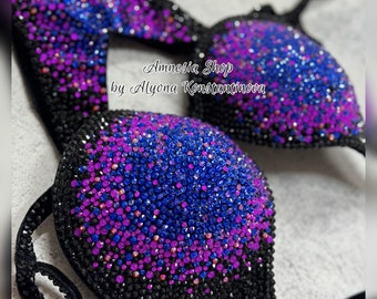 Neon Fitness Bikini - Neon Bikini - NPC Bikini - IFBB Competition Bikini - Crystal Competition Bikini Suit - Figure Bikini - Fitness Suit