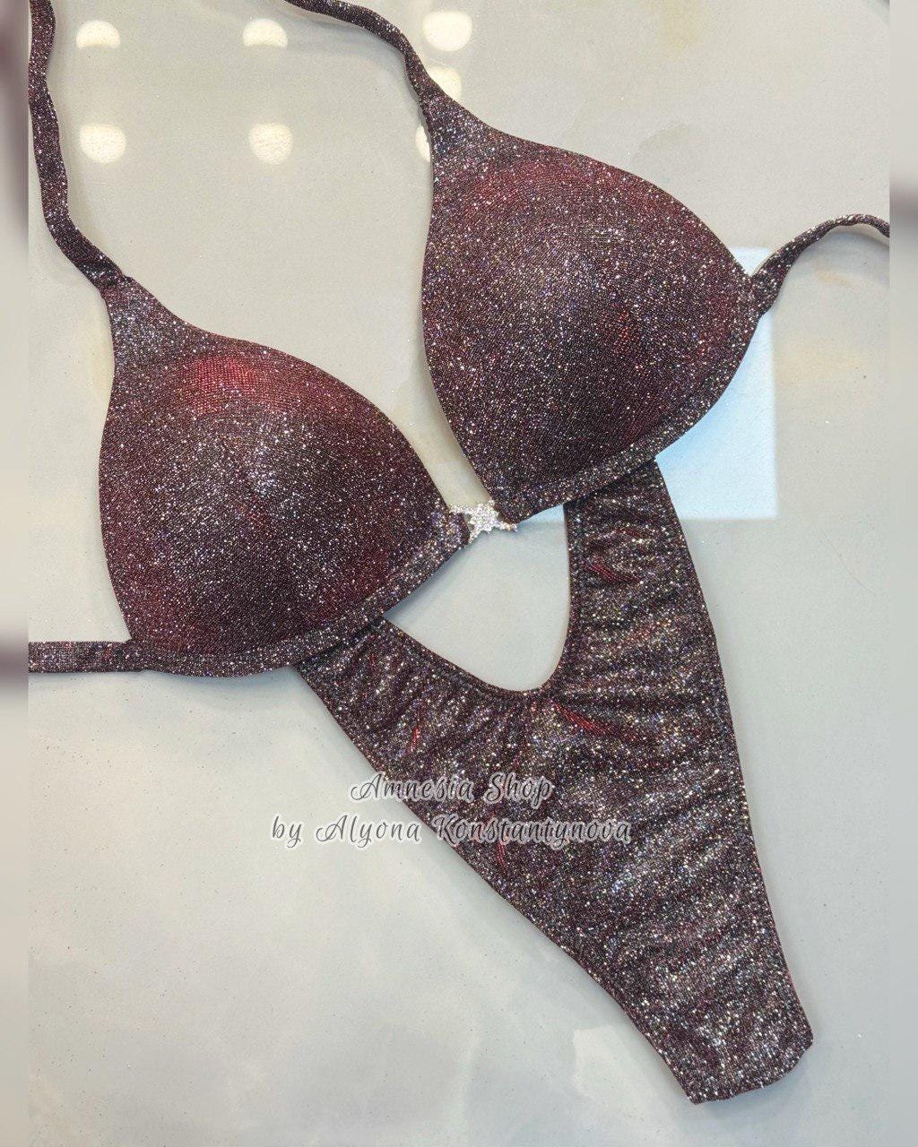 Fitness bikini base red - Etsy 日本