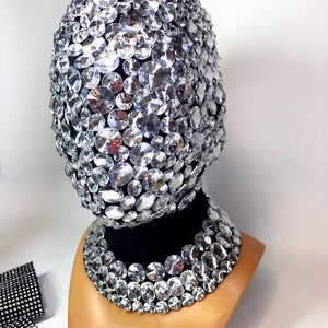 Mask in Rhinestones, Rave Mask, Festival Mask, Party Mask, Rave ...