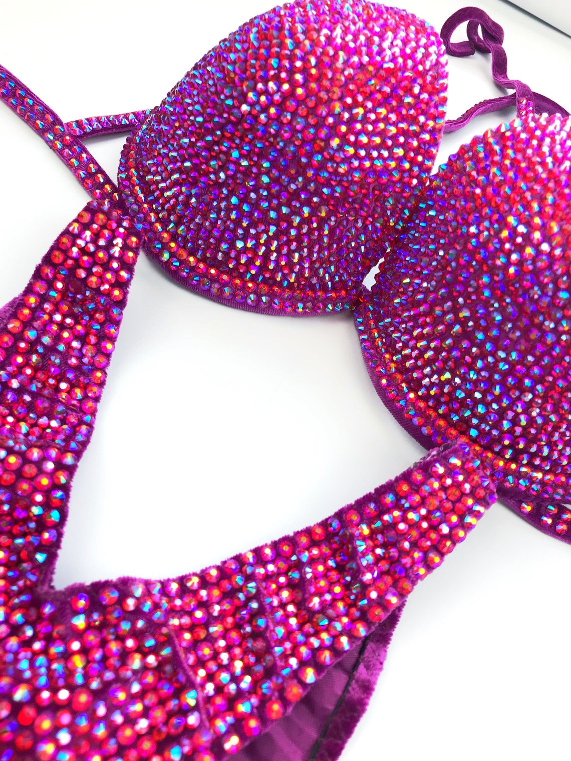 Pink Fitness Bikini Bodybuilding Bikini IFBB Competition Etsy Australia