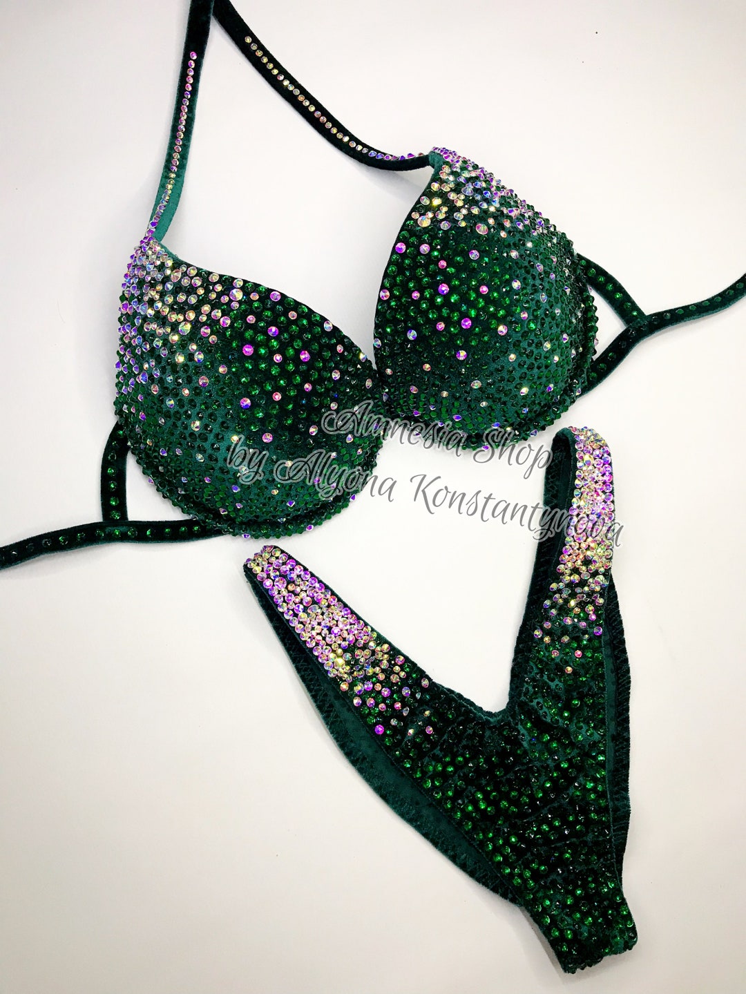 Green Bikini Fitness Bikini IFBB Competition Bikini Etsy