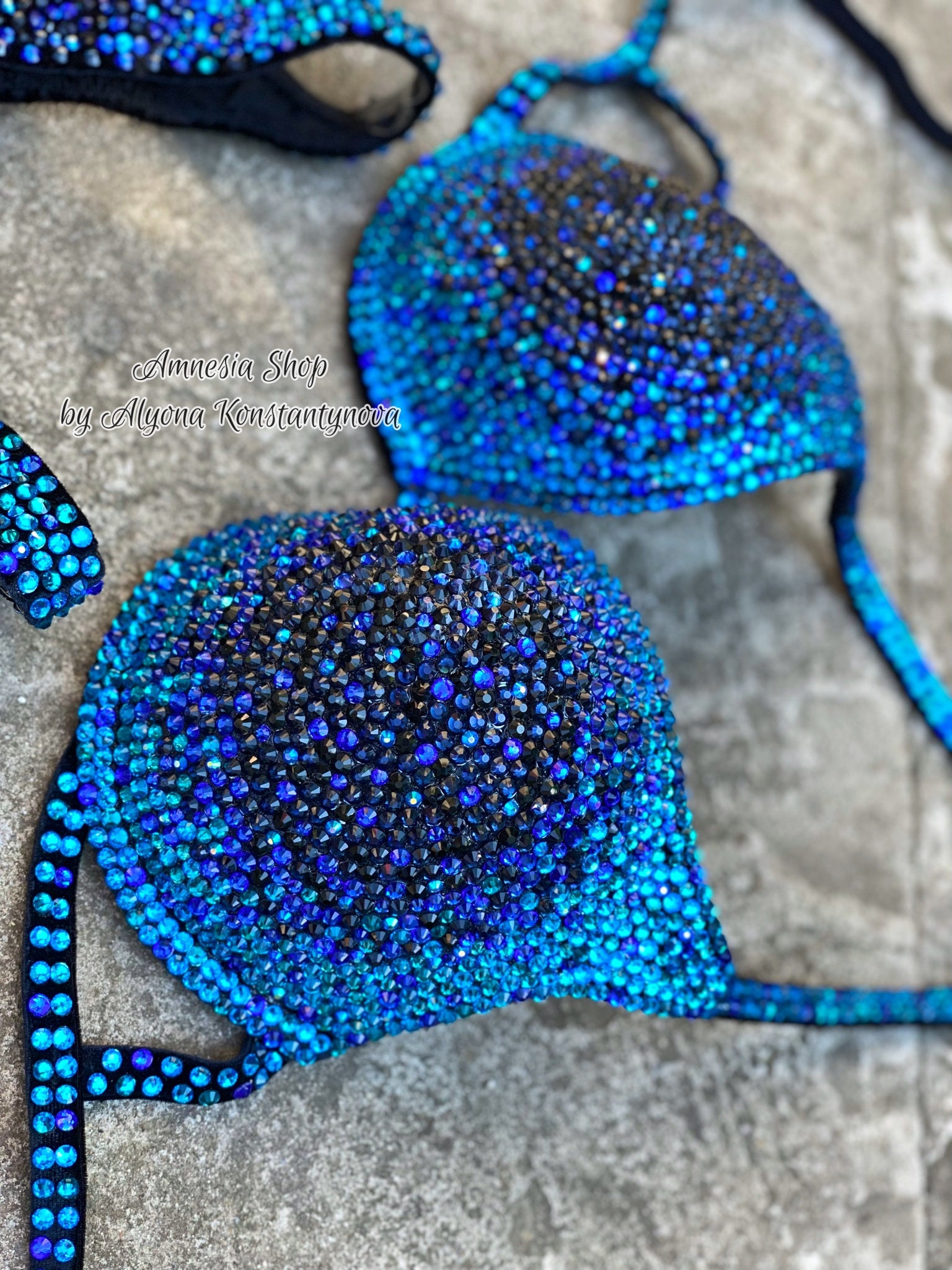 競技用ビキニセット - ラインストーンフィットネス - NPC - IFBB