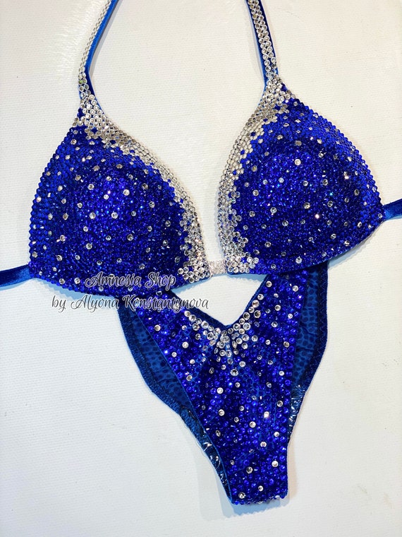 ブルー フィネス ビキニ - コンペティション ビキニ セット  