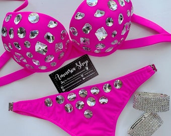 Neon Bra set, Stripper Clothing, Festival Clothing, Sexy Costume, Rave Outfit, Rave Clothing, Edc Outfits, Party Dress,