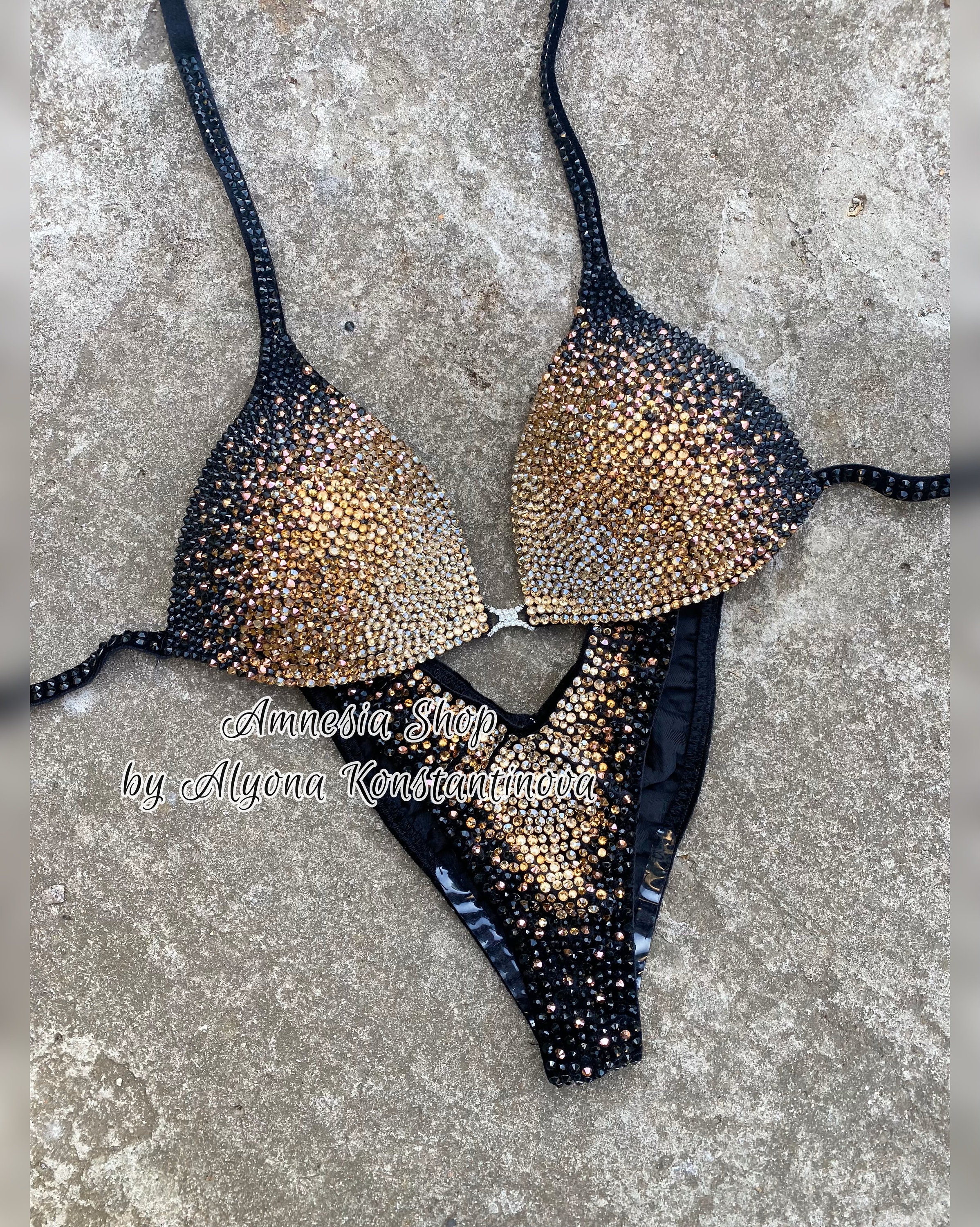 Bikini competition suits black - Etsy 日本