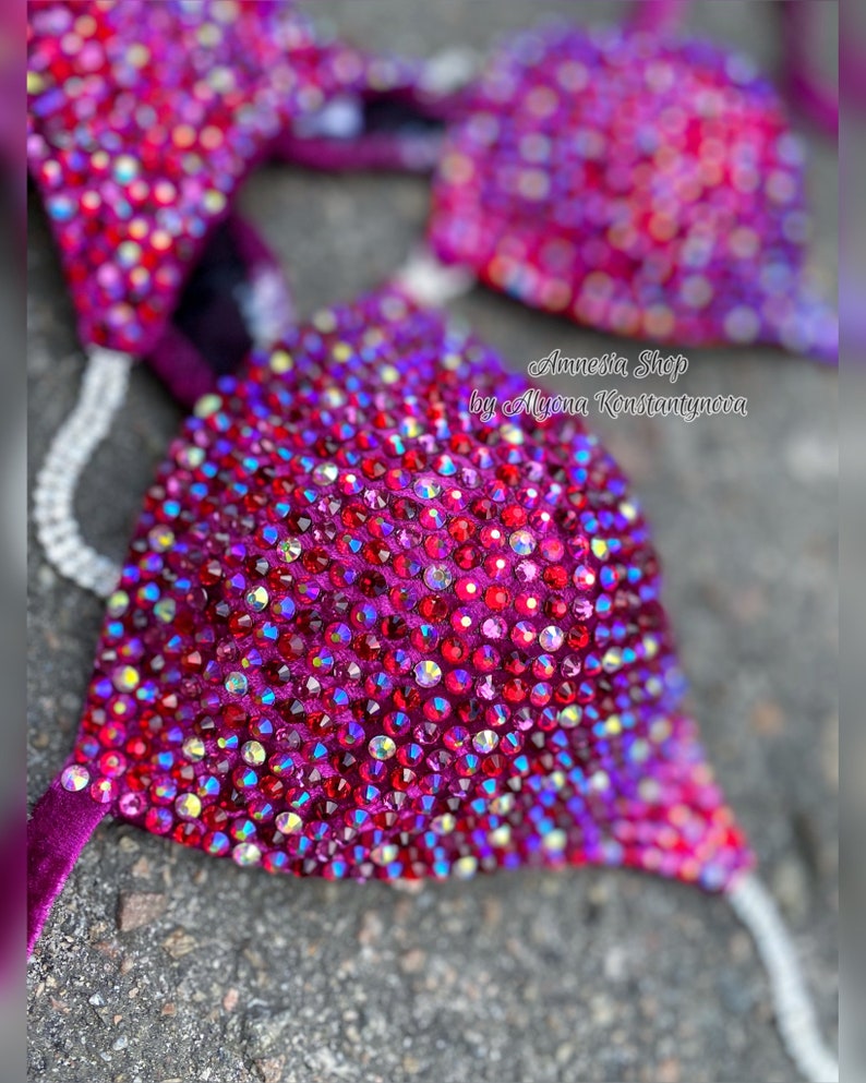 Pink Competition Bikini Competition Set Figure Bikini Etsy