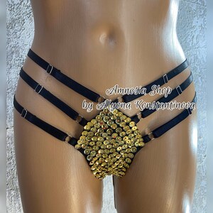 Sexy Bottoms, Sexy Bikini, Handmade Bottoms, Brazilian Bikini, Women Bottoms, Sequins Bottoms, Micro Bikini, G-String, Thong Bikini, Exotic image 3