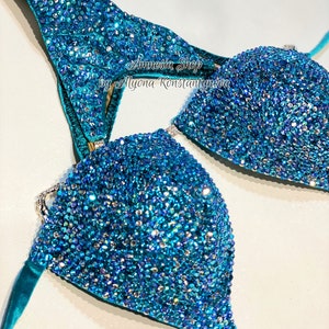 Competition Set - Rhinestone Fitness - NPC - IFBB - WBFF - Figure Competition Suit - Posing Suit - Swarovski Bodybuilding