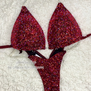 Competition Set - Rhinestone Fitness - NPC - IFBB - WBFF - Figure Competition Suit - Posing Suit - Sw Bodybuilding - Figure Bikini