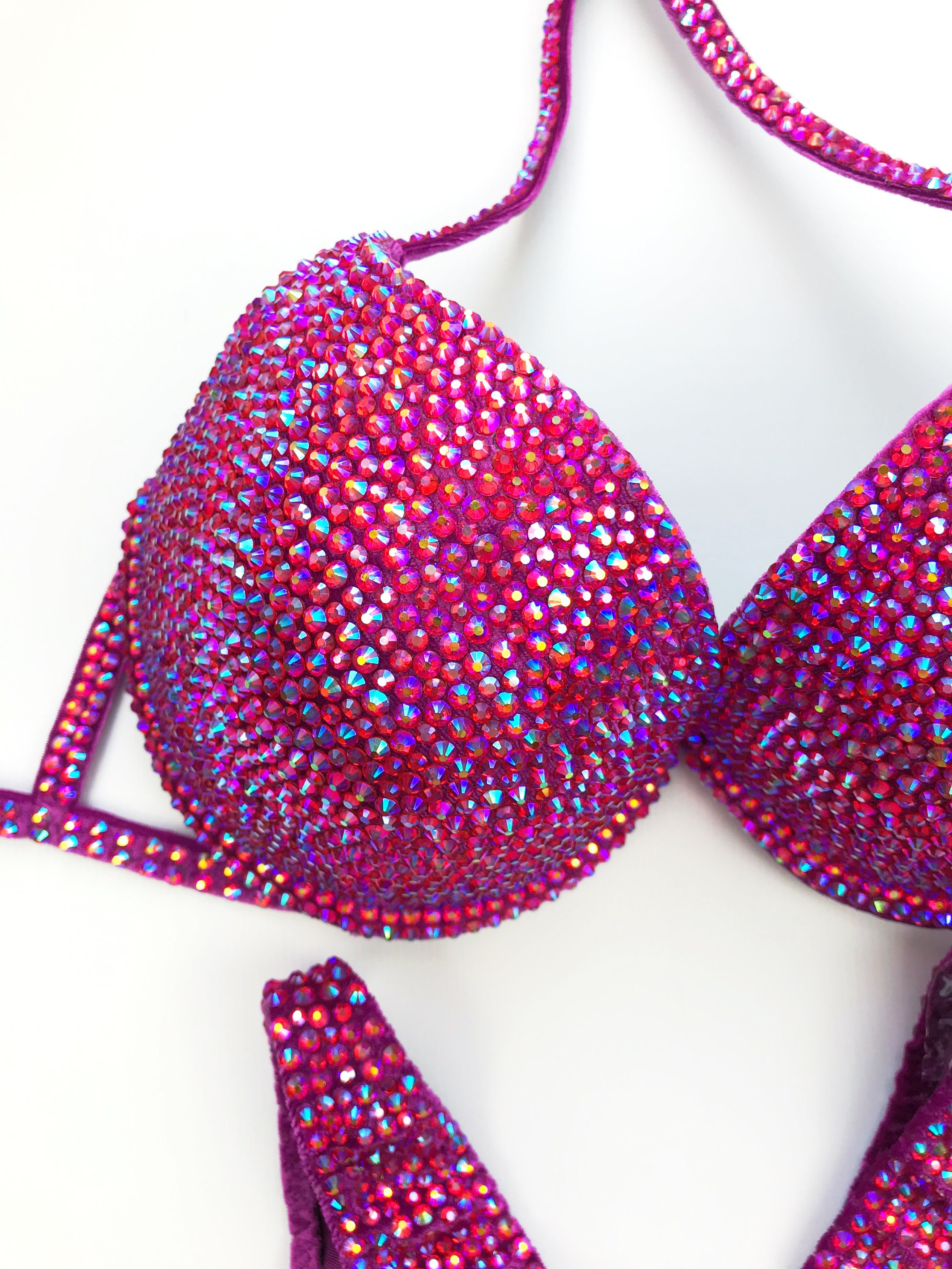 Pink Fitness Bikini Bodybuilding Bikini IFBB Competition Etsy