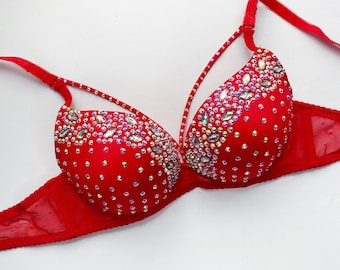 Sexy Bra, Bra Rhinestones , Rave Bra, Party Bra, Sexy Women Bra, Bustier Bra, Stripper Wear, Sexy Wear, Dance wear , Sexy Costume