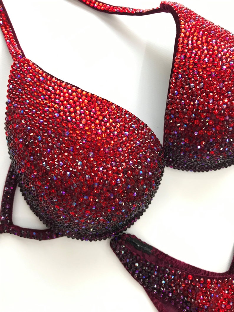 Red Bikini Fitness Bikini IFBB Competition Bikini Etsy