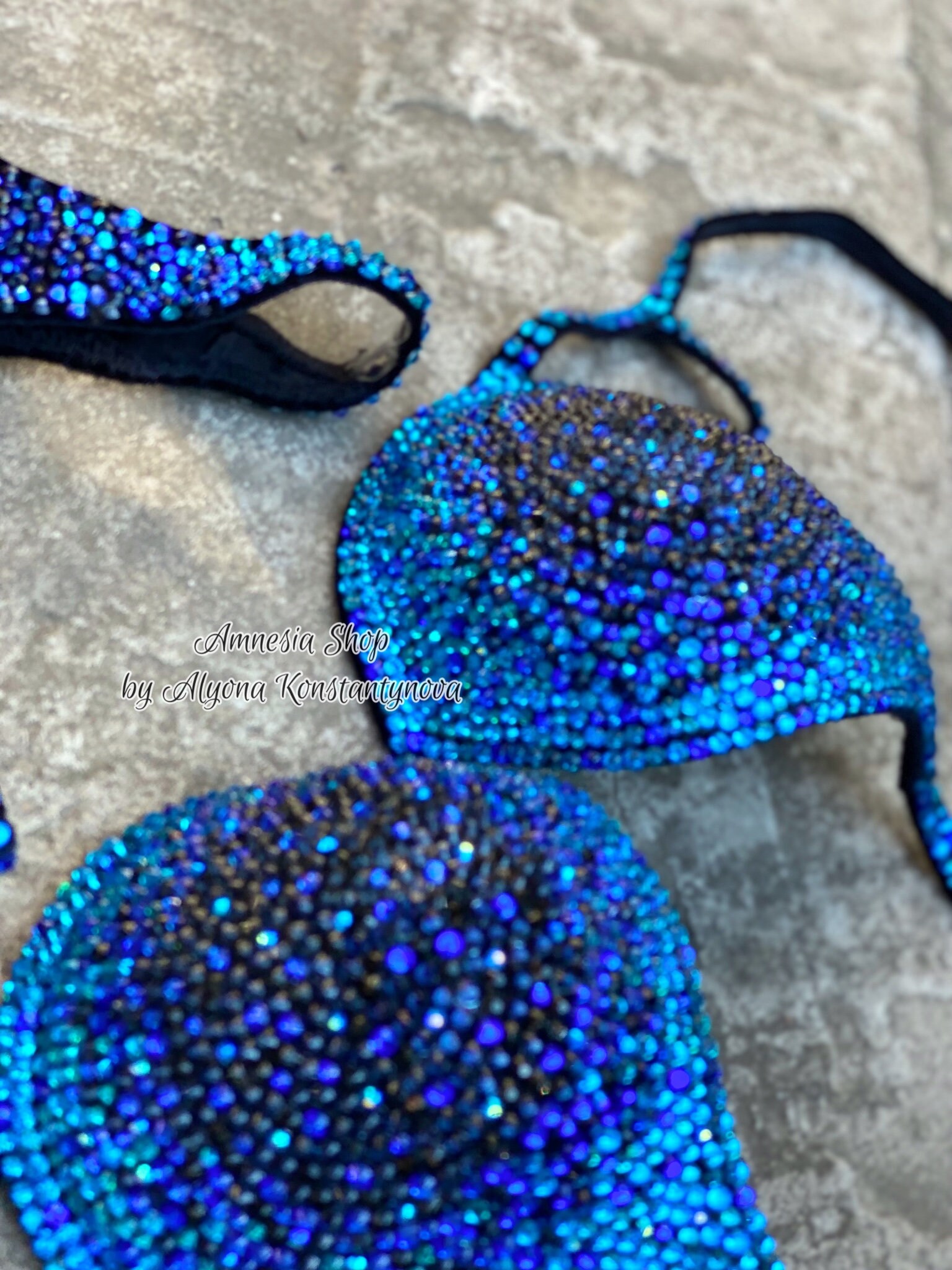 競技用ビキニセット - ラインストーンフィットネス - NPC - IFBB