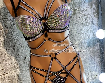Women Sexy Set, Sexy Costume, Rave Wear, Sexy Dancewear, Sexy Lingerie, Erotic Lingerie, Stripper Clothing, Exotic Dancewear, Festival Wear