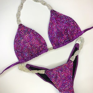NPC - Ifbb bikini suit - Figure Competition Suit - Fitness Bikini - Bodybuilding Bikini - Custom Crystal Figure Suit - Posing Bikini