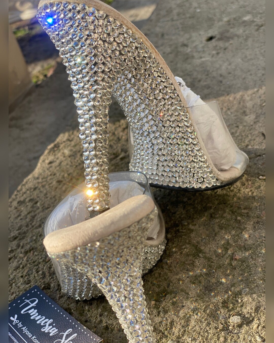 Heels Poseerschoenen Doorzichtige Sandalen Met Hak Doorzichtige