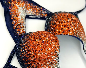 Competition Bikini Set - Figure Bikini - NPC - IFBB - WBFF - Posing Suit - Rhinestones Bikini Set - Wellness Bikini - Fitness Bikini