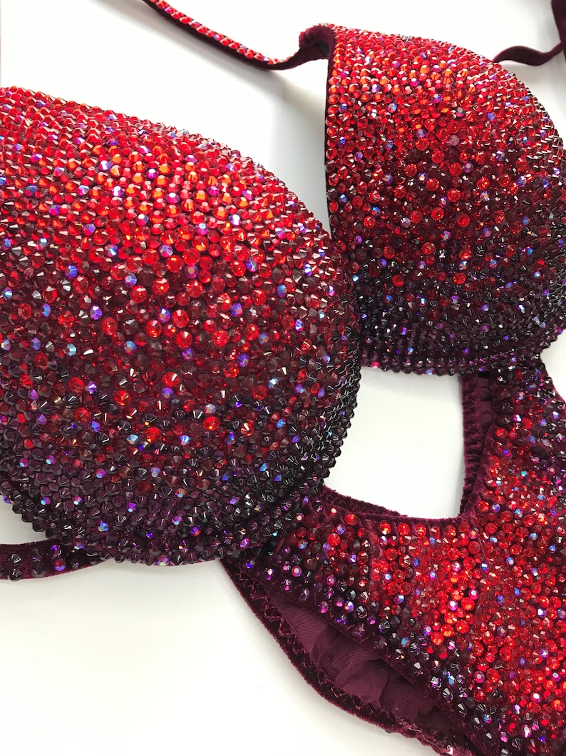 Red Bikini Fitness Bikini IFBB Competition Bikini Etsy