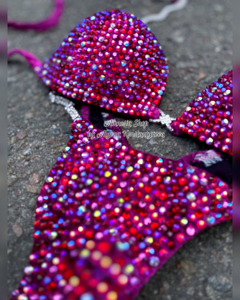 Pink Competition Bikini Competition Set Figure Bikini Etsy
