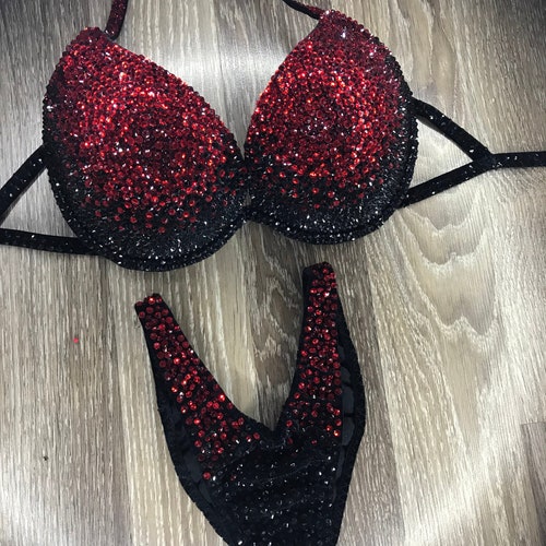 Competition Bikini Set Rhinestone Fitness NPC IFBB Etsy