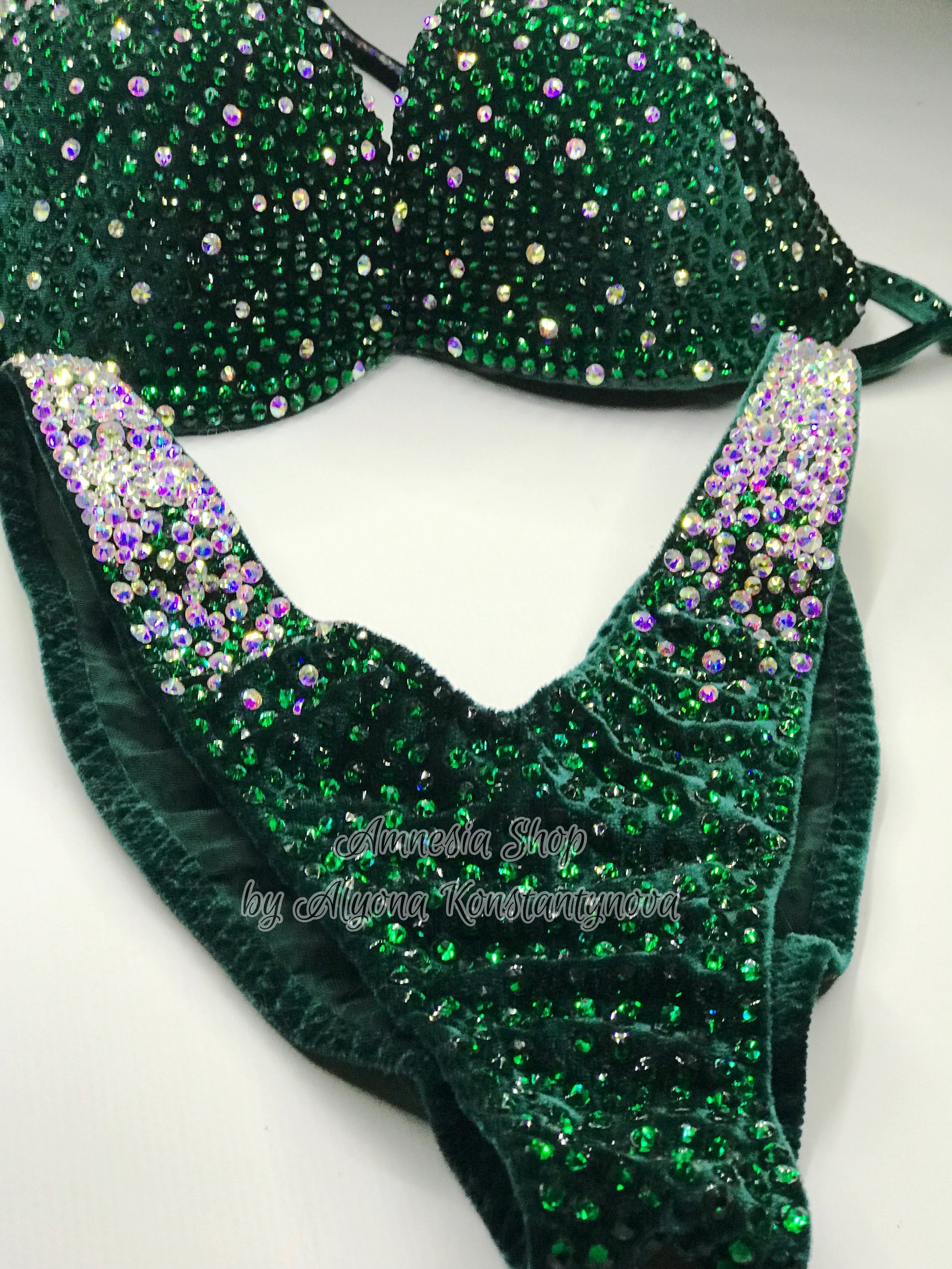 Green Bikini Fitness Bikini IFBB Competition Bikini Etsy