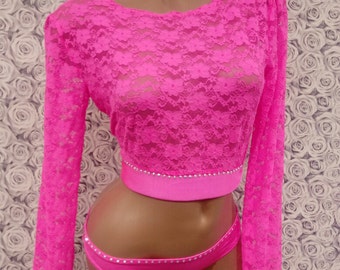 Dans kostuum, sexy dancewear, exotische dancewear mouwen meisjes dancewear party paal dans rave nachtclub dansers stripper danseres outfit go go