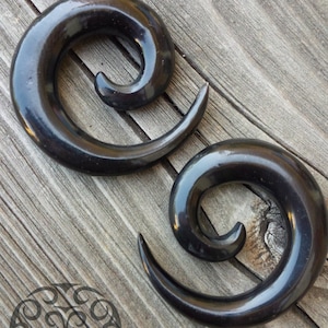 Peoples Jewelry - Buffalo Horn Spirals - Priced per pair.