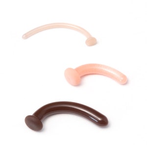 Gorilla Glass, Skin Tone Color Front Curved Retainers with silicone O rings