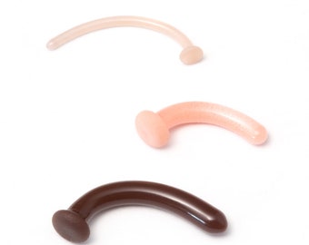 Gorilla Glass, Skin Tone Color Front Curved Retainers with silicone O rings