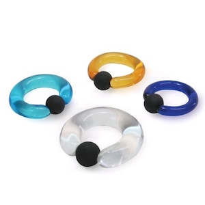 Per Piece septum/ear ring- Gorilla Glass Simple Captive BEAD Ring