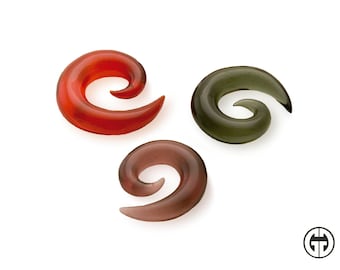 Gorilla Glass SIMPLE SPIRALS- priced per pair