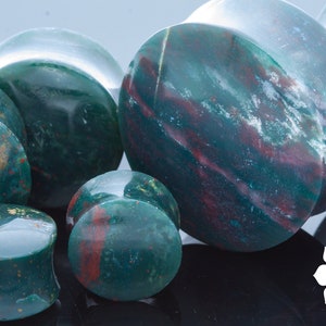 Peoples Jewelry - Indian Blood Stone plugs priced per pair.