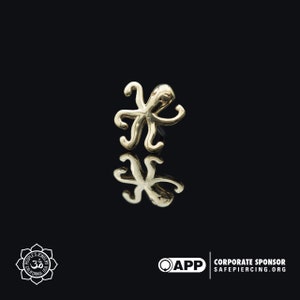Peoples Jewelry - Threadless Octopus - 14kt Yellow and Rose Gold End