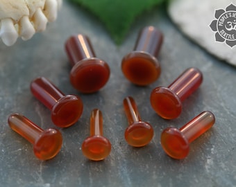 Peoples Jewelry - Carnelian, Single Flare with silicone o rings