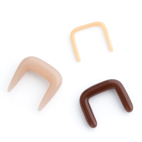 Gorilla Glass Skin Tone Color Septum Retainers - priced per piece