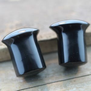 Rainbow Obsidian Conch Pegs comes with silicone o rings - priced per pair.