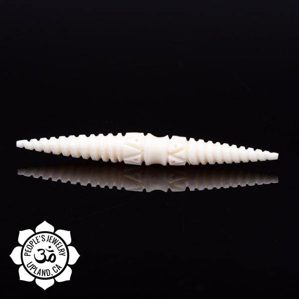 Peoples Jewelry - Carved Triangle Bone Spike - Priced per piece.