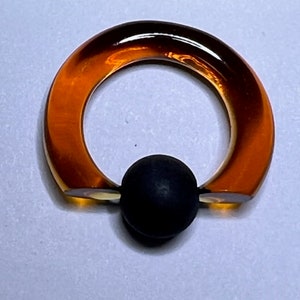 Gorilla Glass SIMPLE CAPTIVE BEAD taper Rings priced per pair Honey