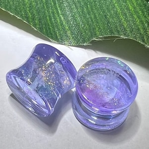 Gorilla Glass - five colors - Limited Edition Upcycled Dichroic Plugs - priced per pair.