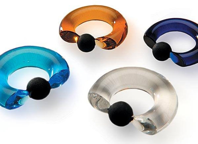 Gorilla Glass SIMPLE CAPTIVE BEAD taper Rings priced per pair image 1