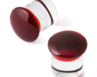 Gorilla Glass Color Front Plugs - priced per pair