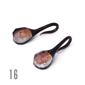 Gorilla Glass 4g mini - Dichroic Bling Lagrimas - priced per pair.