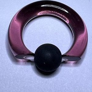 Gorilla Glass SIMPLE CAPTIVE BEAD taper Rings priced per pair Purple