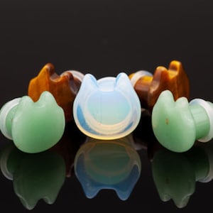 Peoples Jewelry - Single Flare Stone Kätzchen - 5 Materialien. Preis pro Paar.