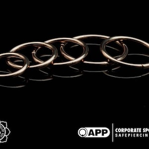Peoples Jewelry - 14kt Rose Gold Seam Rings -- 20g-16g - Priced Per Piece