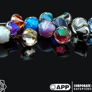 People's Jewelry - Threadless – 4mm Titanium Inverted Prongs
