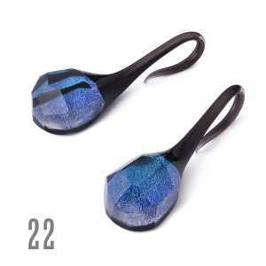 Gorilla Glass - Large and Mini- Dichroic Lagrimas - priced per pair.