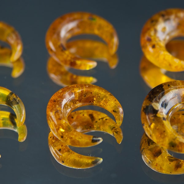 Peoples Jewelry - reconstituted amber Pincers/Pinchers/Crescent - priced per piece.