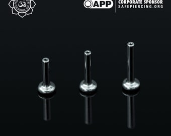 Peoples Jewelry - Threadless – 14g Titanium Labret Posts