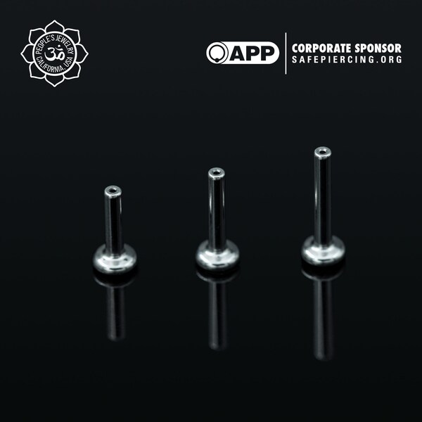 Peoples Jewelry - Threadless – 14g Titanium Labret Posts